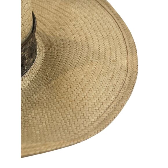 Stetson Rattlesnake Straw Cowboy Rattle Included Hat Size 6 7/8 - 55 6X - Picture 5 of 16